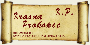 Krasna Prokopić vizit kartica